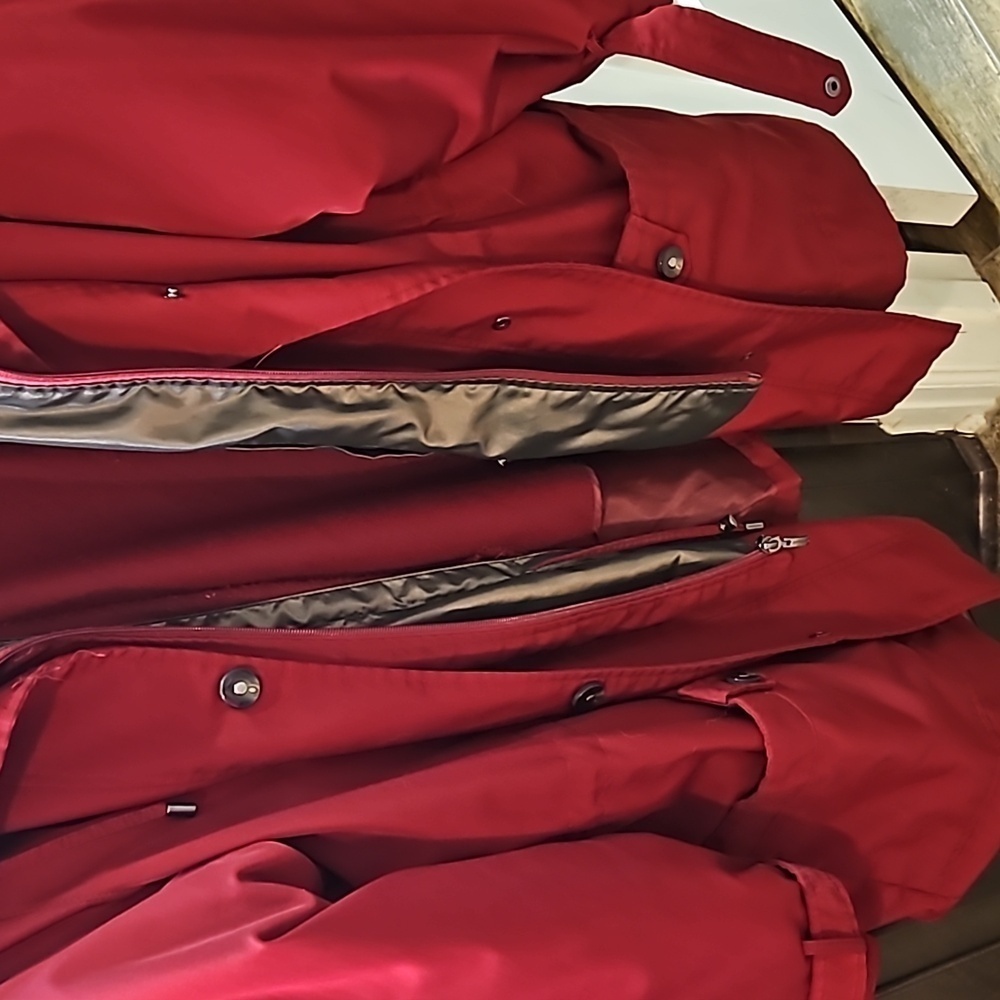 Miss Gallery Red Full Zip & Lined Coat Jacket  w Hood Womens Size 2xl - Picture 3 of 6